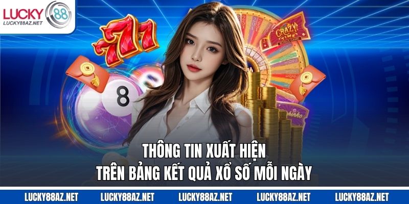 Thông tin xuất hiện trên bảng kết quả xổ số mỗi ngày